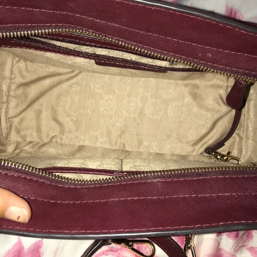 Mk michael kors merlot maroon burgundy selma bag - Picture 3 of 8